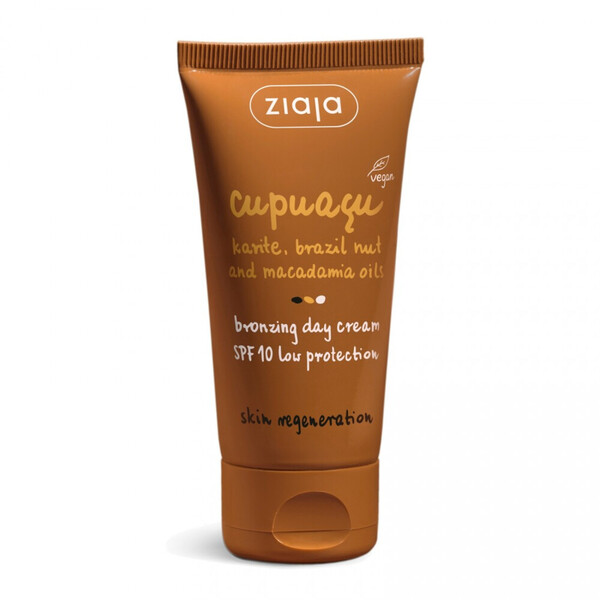 CUPUAZÚ Crema facial autobronceadora de día SPF10